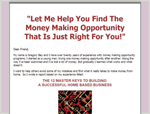 Tablet Screenshot of go2homebiz101.com